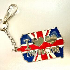 Doctor Who Union Jack 'I Love The Doctor' Keychain